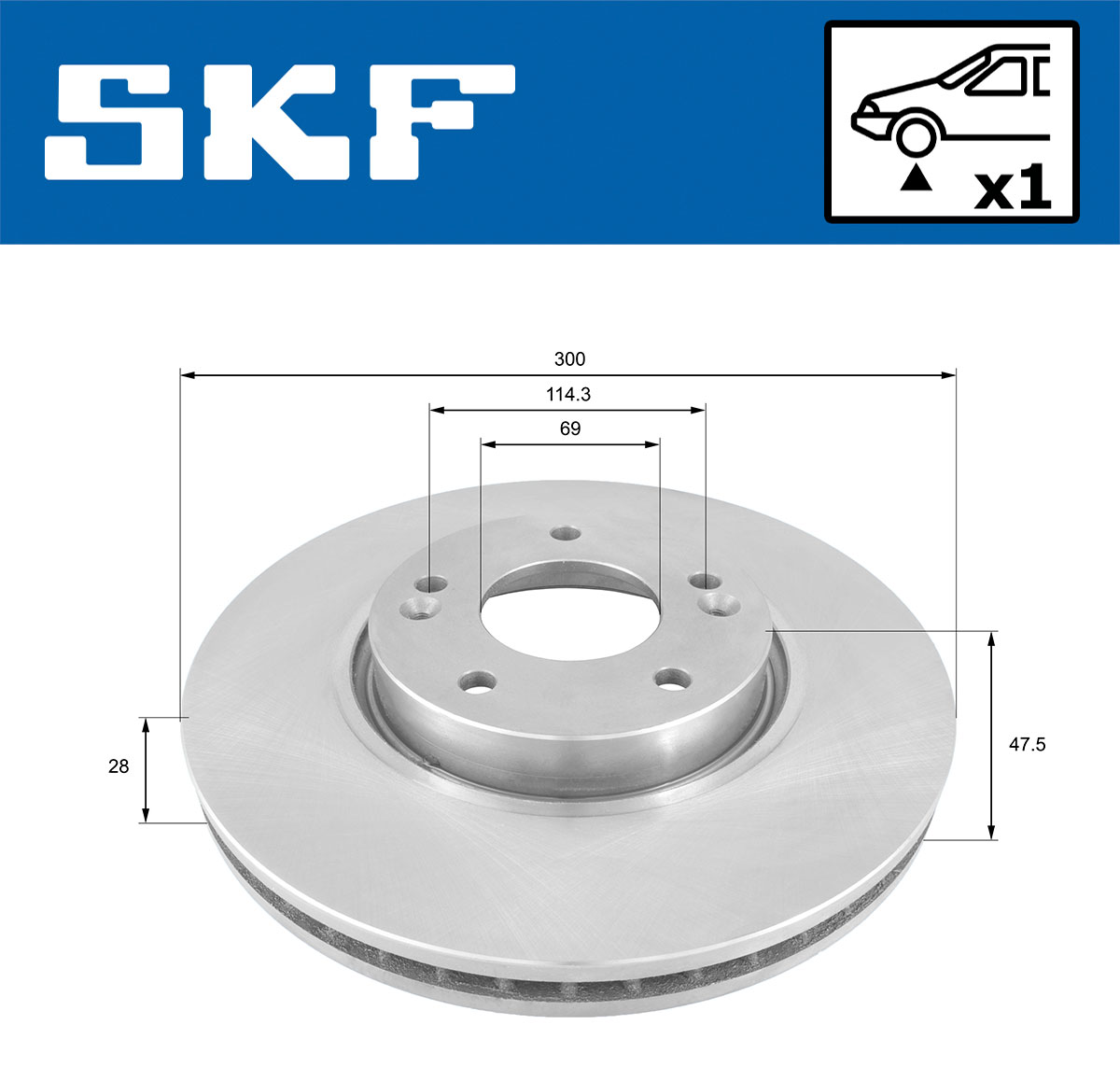 SKF VKBD 80019 V1 Disc frana